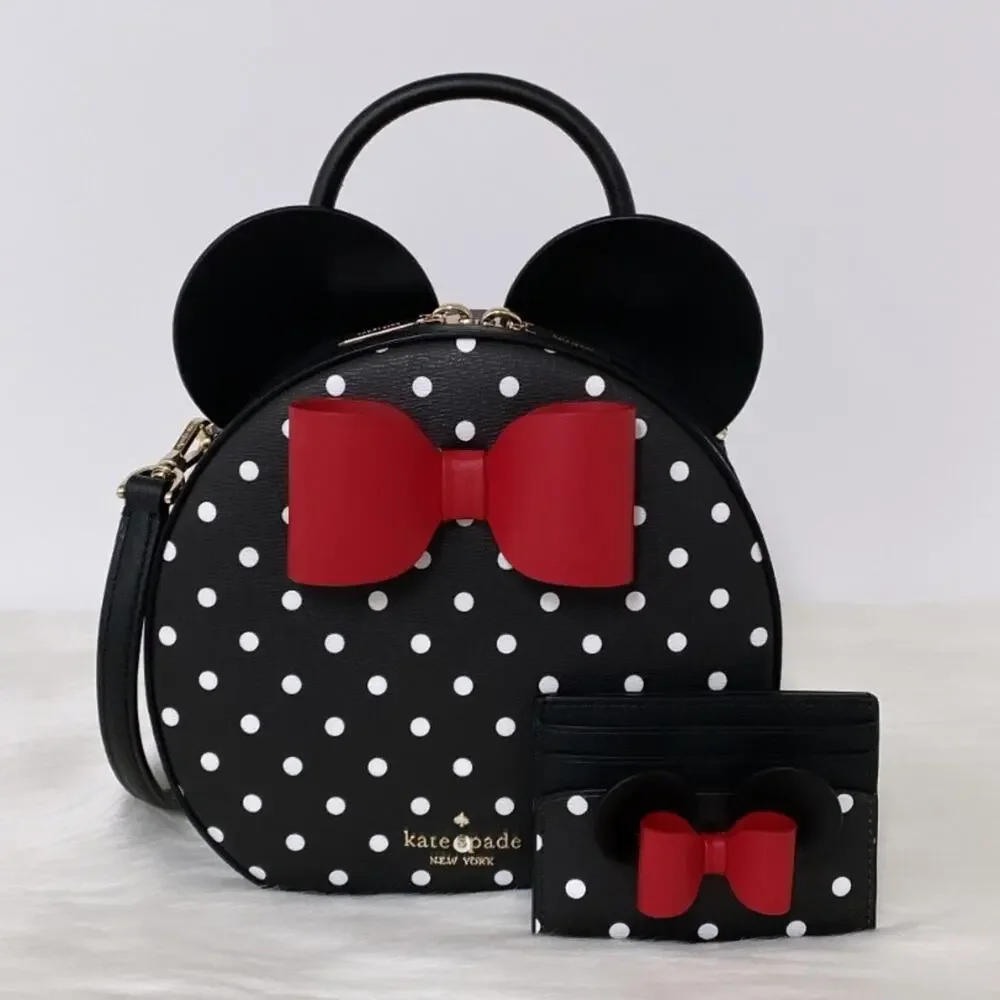 New Kate Spade X Disney Minnie Mouse Crossbody Bag and Cardholder Wallet Set - Picture 1 of 11